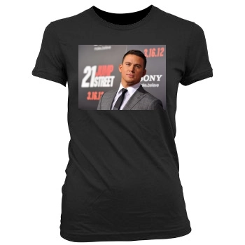 Channing Tatum Women's Junior Cut Crewneck T-Shirt