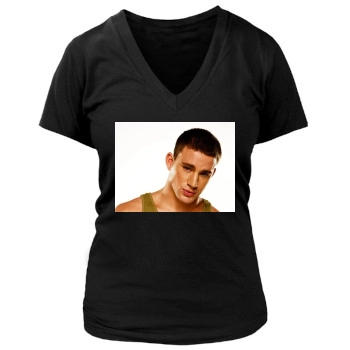 Channing Tatum Women's Deep V-Neck TShirt