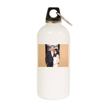 Channing Tatum White Water Bottle With Carabiner