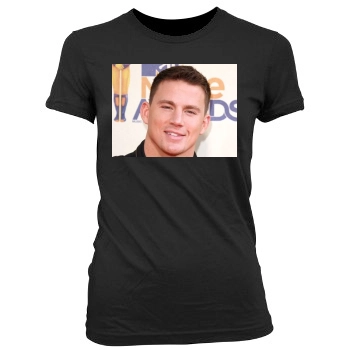 Channing Tatum Women's Junior Cut Crewneck T-Shirt