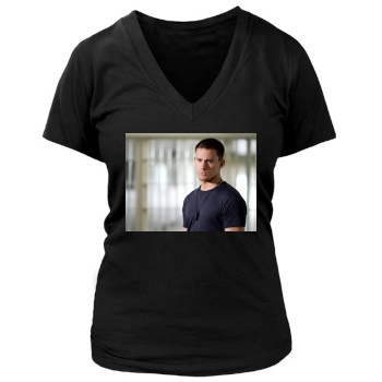 Channing Tatum Women's Deep V-Neck TShirt