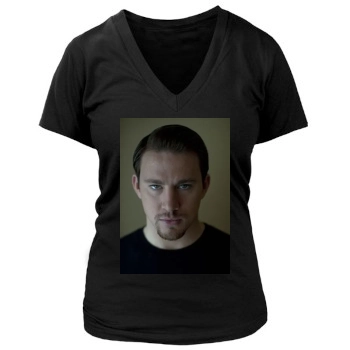 Channing Tatum Women's Deep V-Neck TShirt