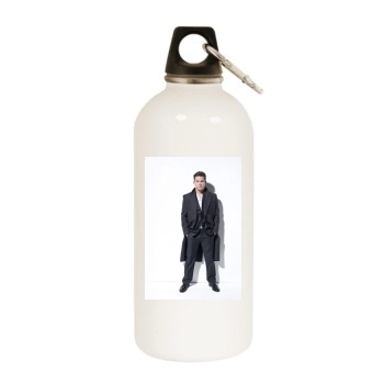 Channing Tatum White Water Bottle With Carabiner