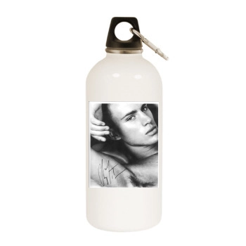 Channing Tatum White Water Bottle With Carabiner