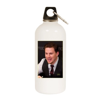 Channing Tatum White Water Bottle With Carabiner