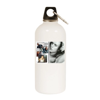 Channing Tatum White Water Bottle With Carabiner