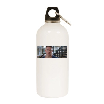 Channing Tatum White Water Bottle With Carabiner