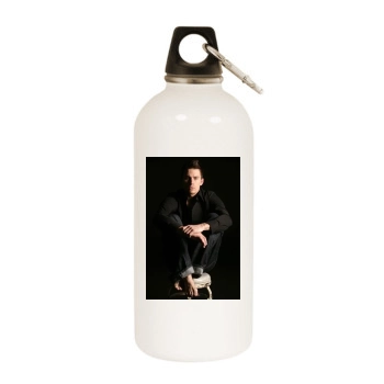 Channing Tatum White Water Bottle With Carabiner