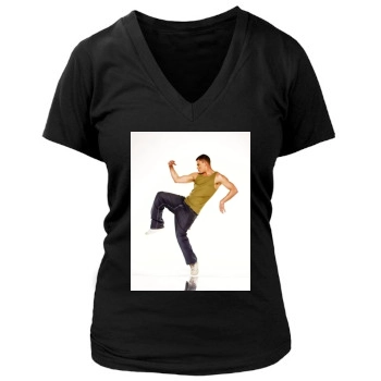 Channing Tatum Women's Deep V-Neck TShirt