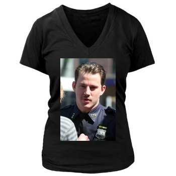 Channing Tatum Women's Deep V-Neck TShirt