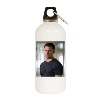 Channing Tatum White Water Bottle With Carabiner