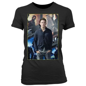 Channing Tatum Women's Junior Cut Crewneck T-Shirt