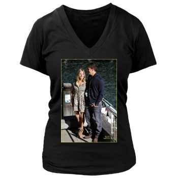 Channing Tatum Women's Deep V-Neck TShirt