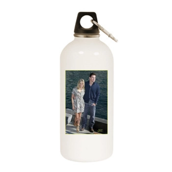 Channing Tatum White Water Bottle With Carabiner