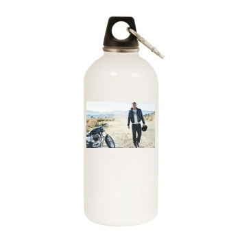 Channing Tatum White Water Bottle With Carabiner