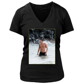 Channing Tatum Women's Deep V-Neck TShirt