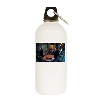 Channing Tatum White Water Bottle With Carabiner