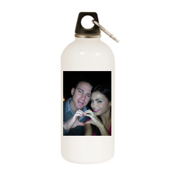 Channing Tatum White Water Bottle With Carabiner