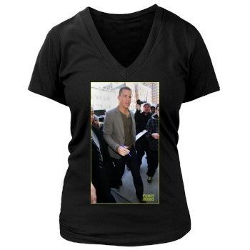 Channing Tatum Women's Deep V-Neck TShirt