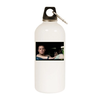 Channing Tatum White Water Bottle With Carabiner