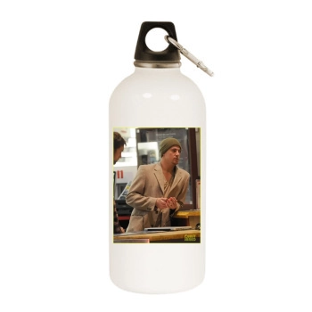 Channing Tatum White Water Bottle With Carabiner