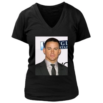 Channing Tatum Women's Deep V-Neck TShirt