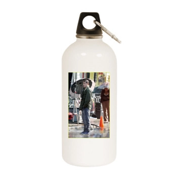 Channing Tatum White Water Bottle With Carabiner