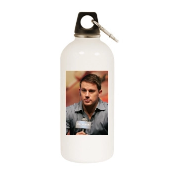 Channing Tatum White Water Bottle With Carabiner