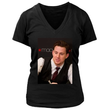 Channing Tatum Women's Deep V-Neck TShirt