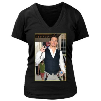 Channing Tatum Women's Deep V-Neck TShirt