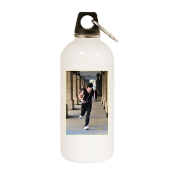 Channing Tatum White Water Bottle With Carabiner