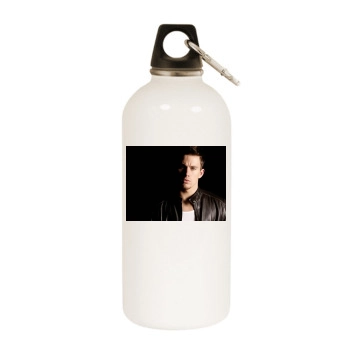 Channing Tatum White Water Bottle With Carabiner