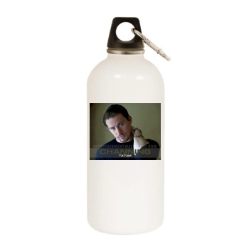 Channing Tatum White Water Bottle With Carabiner