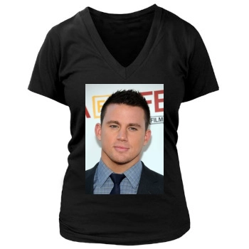 Channing Tatum Women's Deep V-Neck TShirt