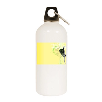 Channing Tatum White Water Bottle With Carabiner