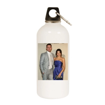 Channing Tatum White Water Bottle With Carabiner