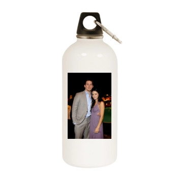 Channing Tatum White Water Bottle With Carabiner