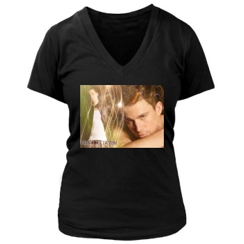 Channing Tatum Women's Deep V-Neck TShirt