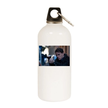 Channing Tatum White Water Bottle With Carabiner