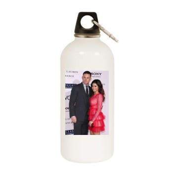 Channing Tatum White Water Bottle With Carabiner