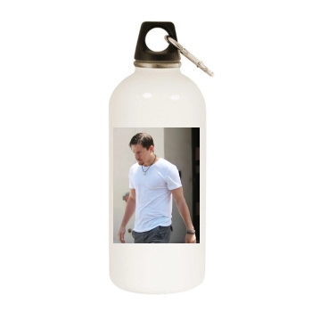 Channing Tatum White Water Bottle With Carabiner