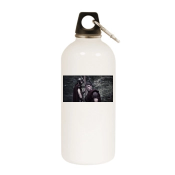 Channing Tatum White Water Bottle With Carabiner