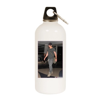 Channing Tatum White Water Bottle With Carabiner