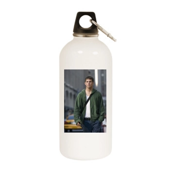 Channing Tatum White Water Bottle With Carabiner