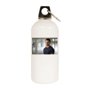 Channing Tatum White Water Bottle With Carabiner