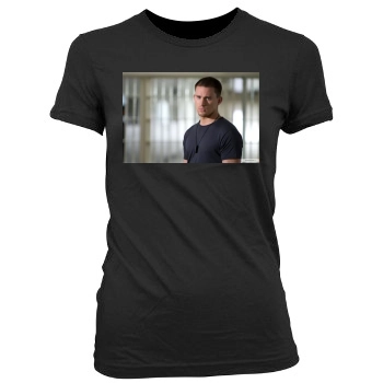 Channing Tatum Women's Junior Cut Crewneck T-Shirt