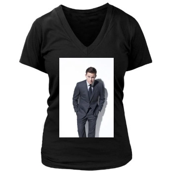 Channing Tatum Women's Deep V-Neck TShirt