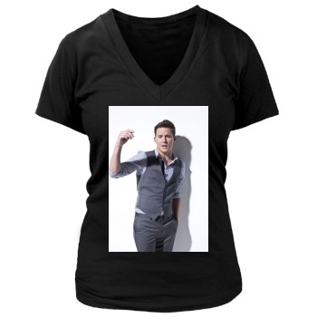 Channing Tatum Women's Deep V-Neck TShirt