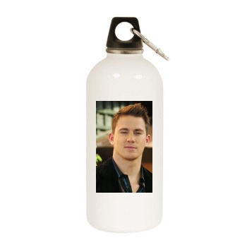 Channing Tatum White Water Bottle With Carabiner