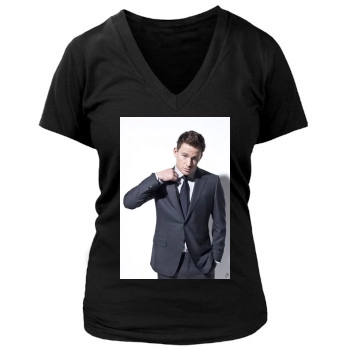 Channing Tatum Women's Deep V-Neck TShirt